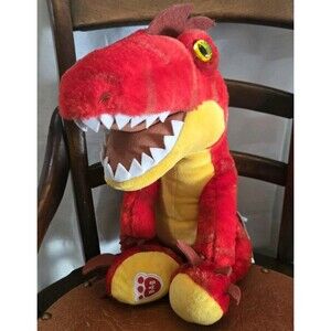 Build-A-Bear Workshop Red Yellow T-Rex Dinosaur Stuffed Animal Plush